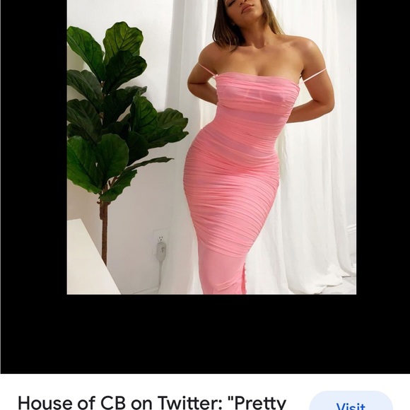 New ! House of CB Fornarina pink sheer dress size Xs - Picture 13 of 16